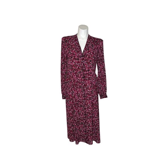 MICHAEL KORS Grand Papillon Long Sleeve Shirt Maxi Dress Size XL - Picture 1 of 12